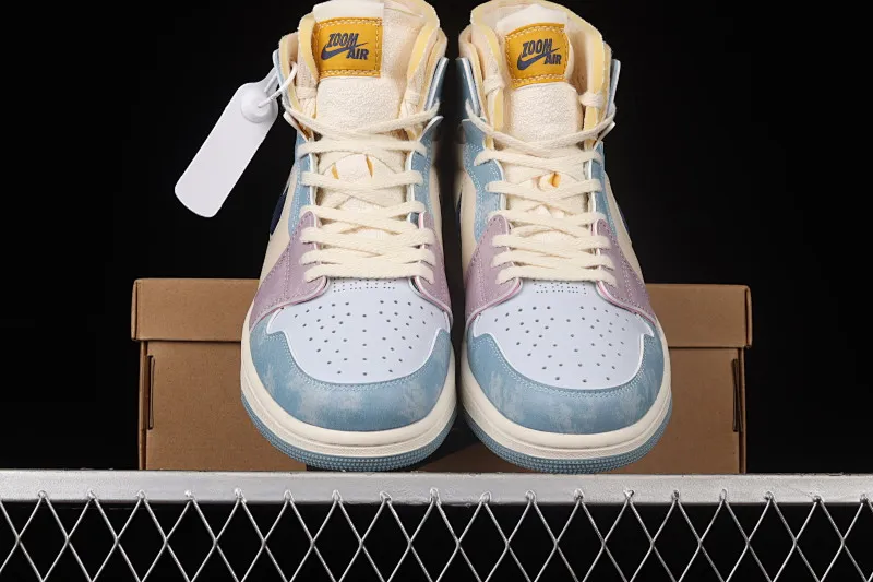All categories Air Jordan Jordan series basketball shoes Air Jordan 1 High Air Jordan 1 Zoom CMFT "Celestine Blue" AJ1 Joe 1 Macaron Beige Blue Pink DQ5091-041